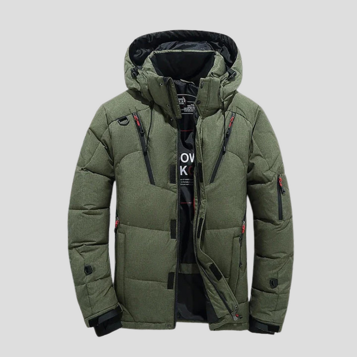 Chaqueta de Plumas para Hombres – Aislamiento Elegante con Apelación Refinada