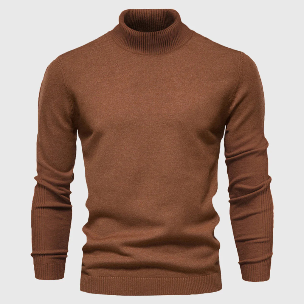 Suéter de Cuello Alto Lavable para Hombre – Estilo Práctico para Uso Diario