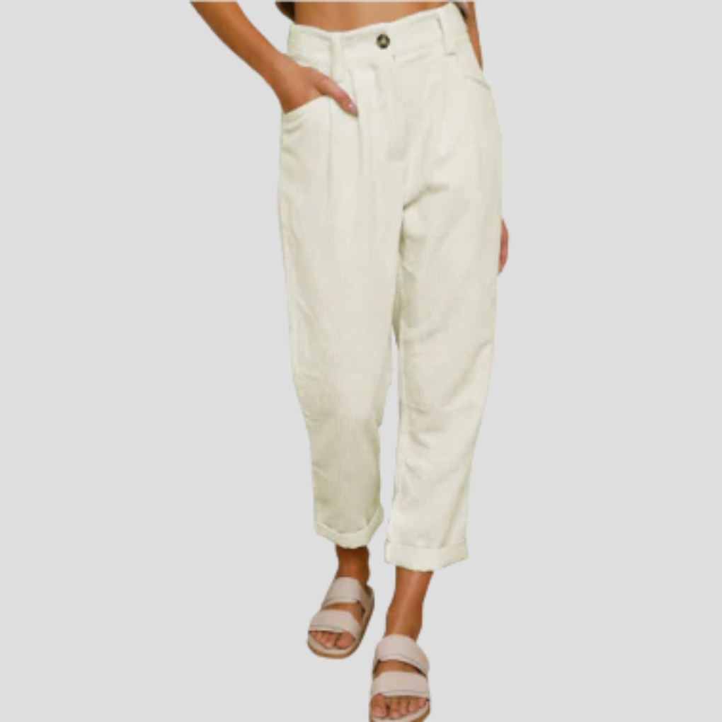 Pantalones elegantes de pana