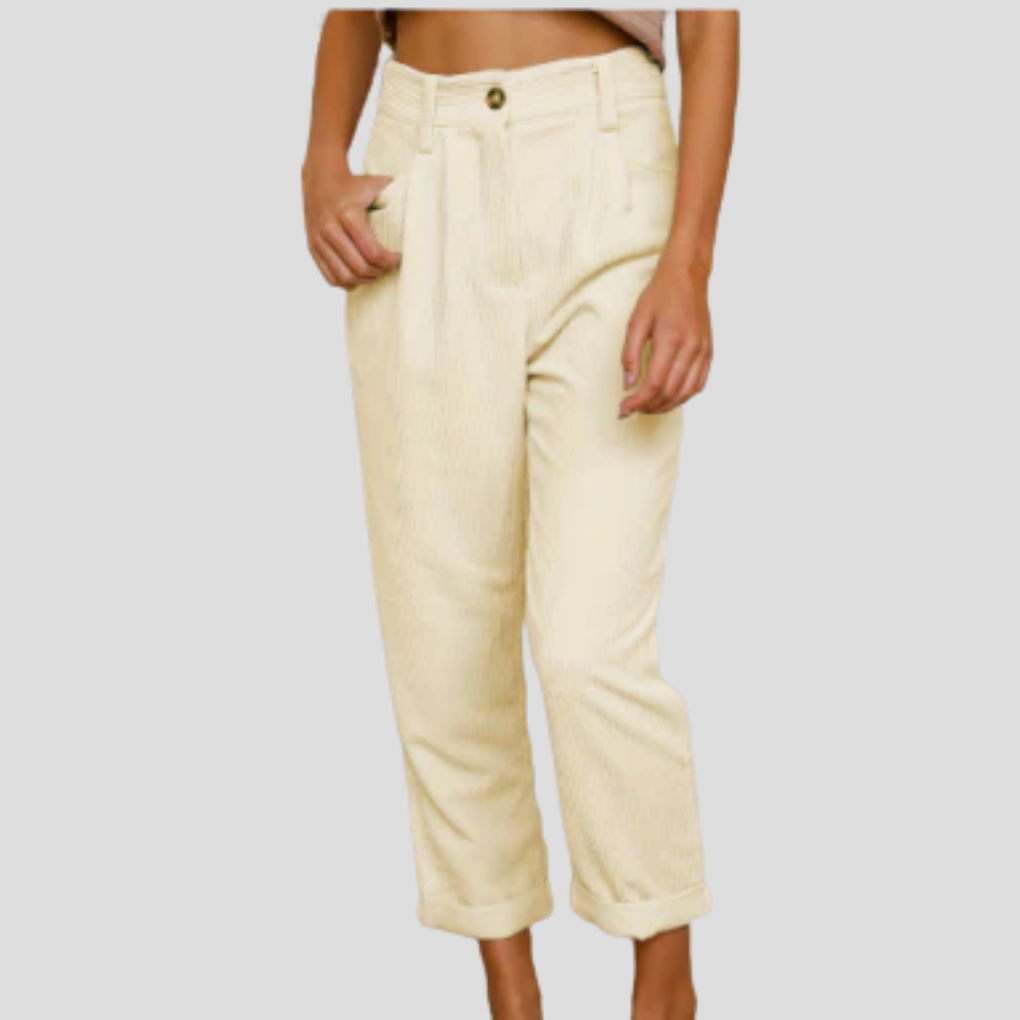 Pantalones elegantes de pana