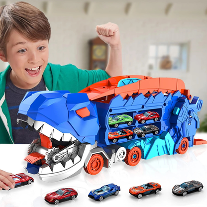 Camión transportador de pista de carreras Dino City