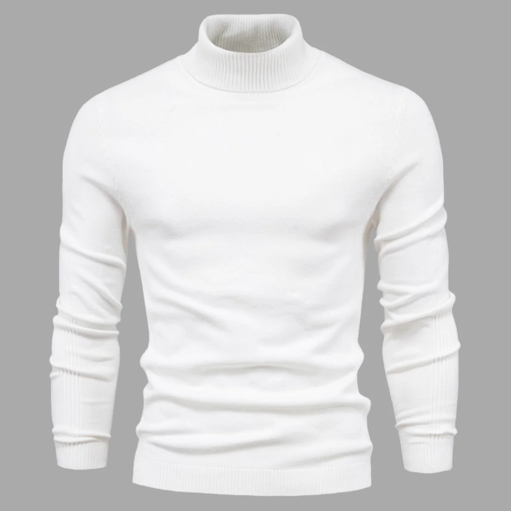 Suéter de Cuello Alto Lavable para Hombre – Estilo Práctico para Uso Diario