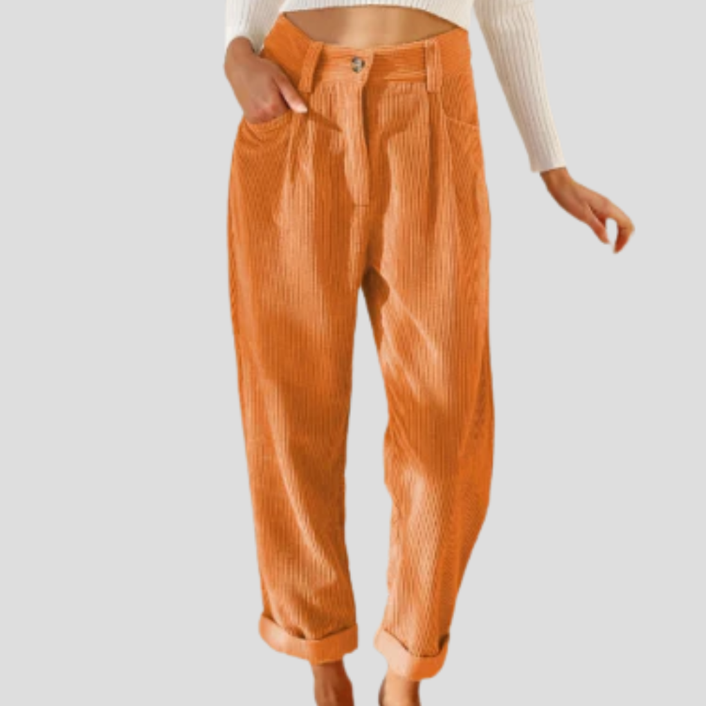 Pantalones de Terciopelo con Estilo – Toque Casual con Textura