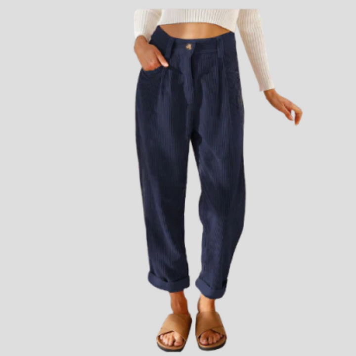 Pantalones de Terciopelo con Estilo – Toque Casual con Textura