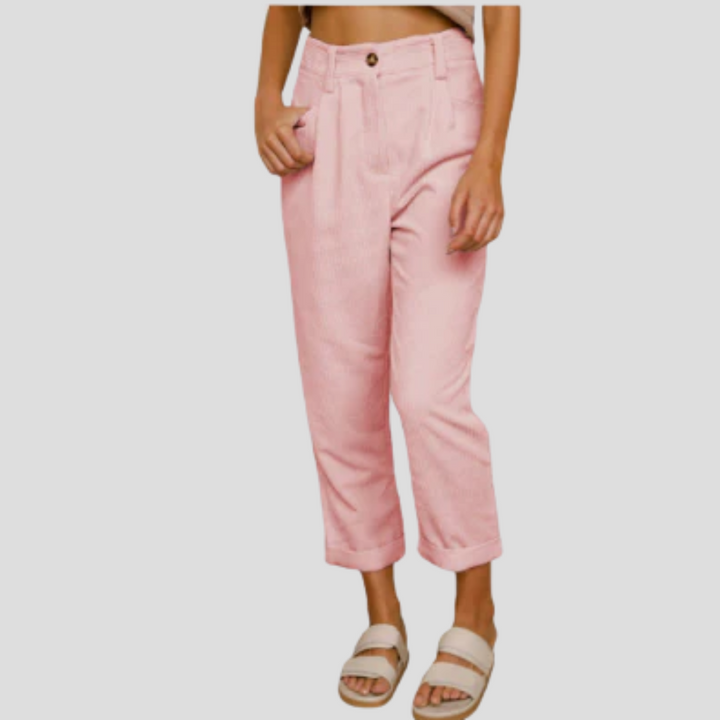 Pantalones de Terciopelo con Estilo – Toque Casual con Textura