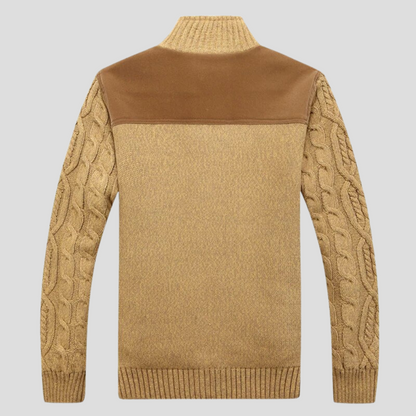 Cárdigan forrado de felpa para hombre