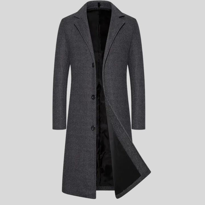 Abrigo Largo de Hombre – Capa de Invierno Elegante con Estilo Clásico