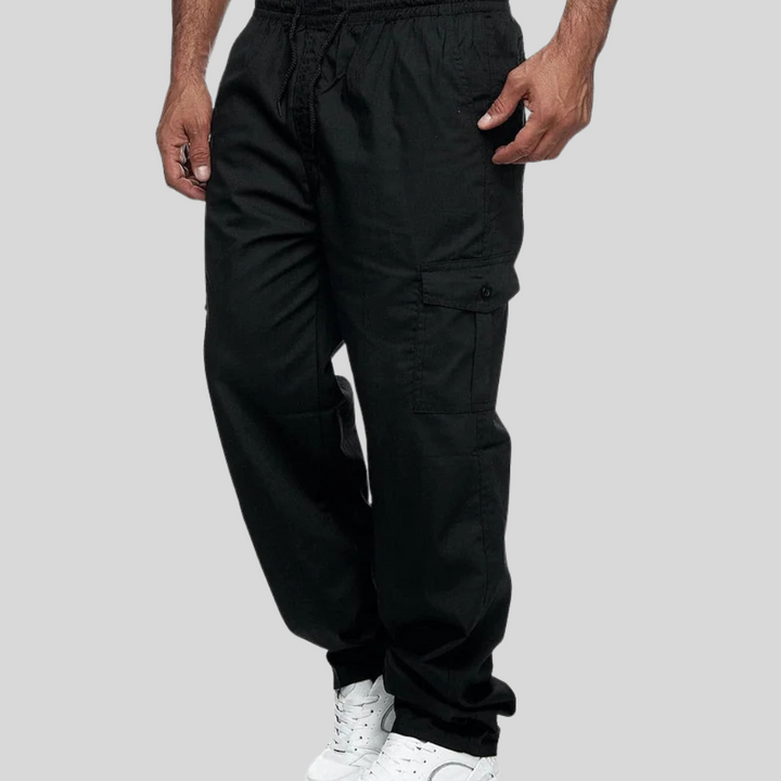 Pantalones de Exterior para Hombres con Diseño de Múltiples Bolsillos – Estilo Rugoso se Encuentra con Utilidad Práctica