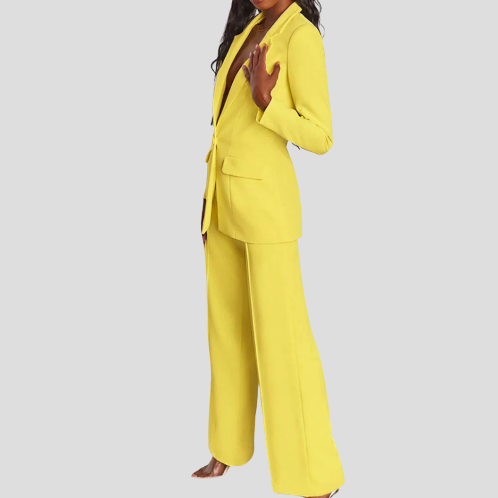 Conjunto de blazer y pantalón para mujer