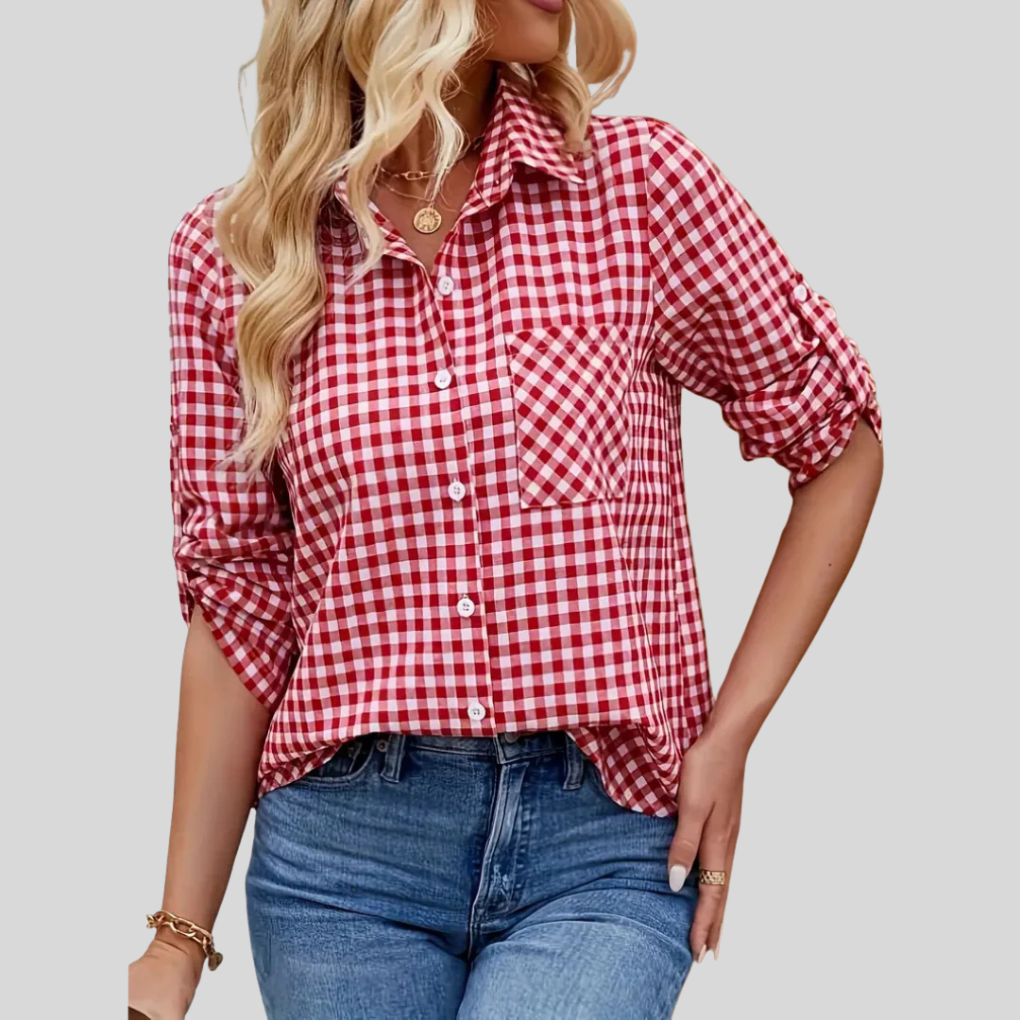 Camisa de Mujer – Estilo Casual con Borde Relajado