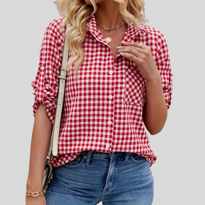 Camisa de Mujer – Estilo Casual con Borde Relajado