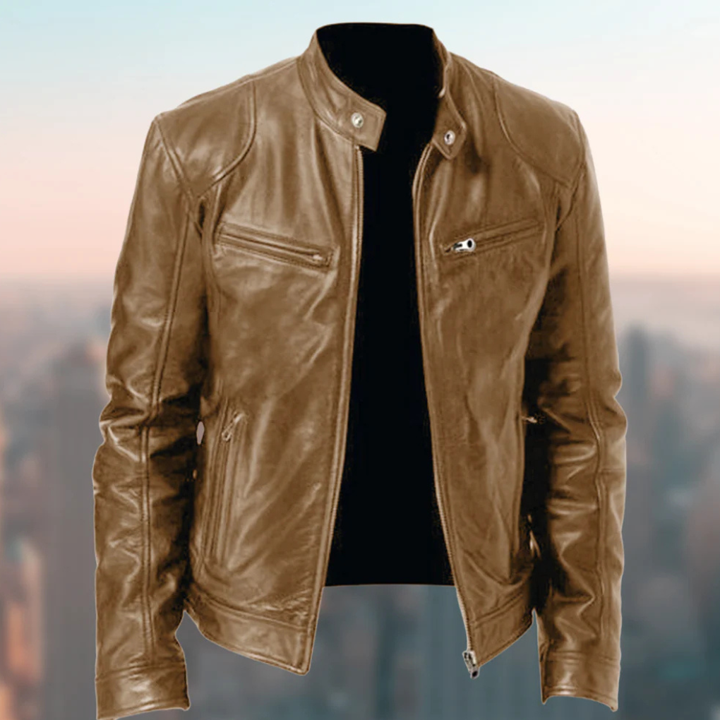 Chaqueta de Cuero para Hombres – Diseño Elegante con Atractivo Diario