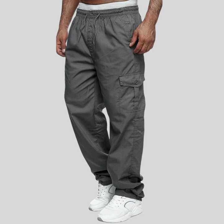 Pantalones de Exterior para Hombres con Diseño de Múltiples Bolsillos – Estilo Rugoso se Encuentra con Utilidad Práctica