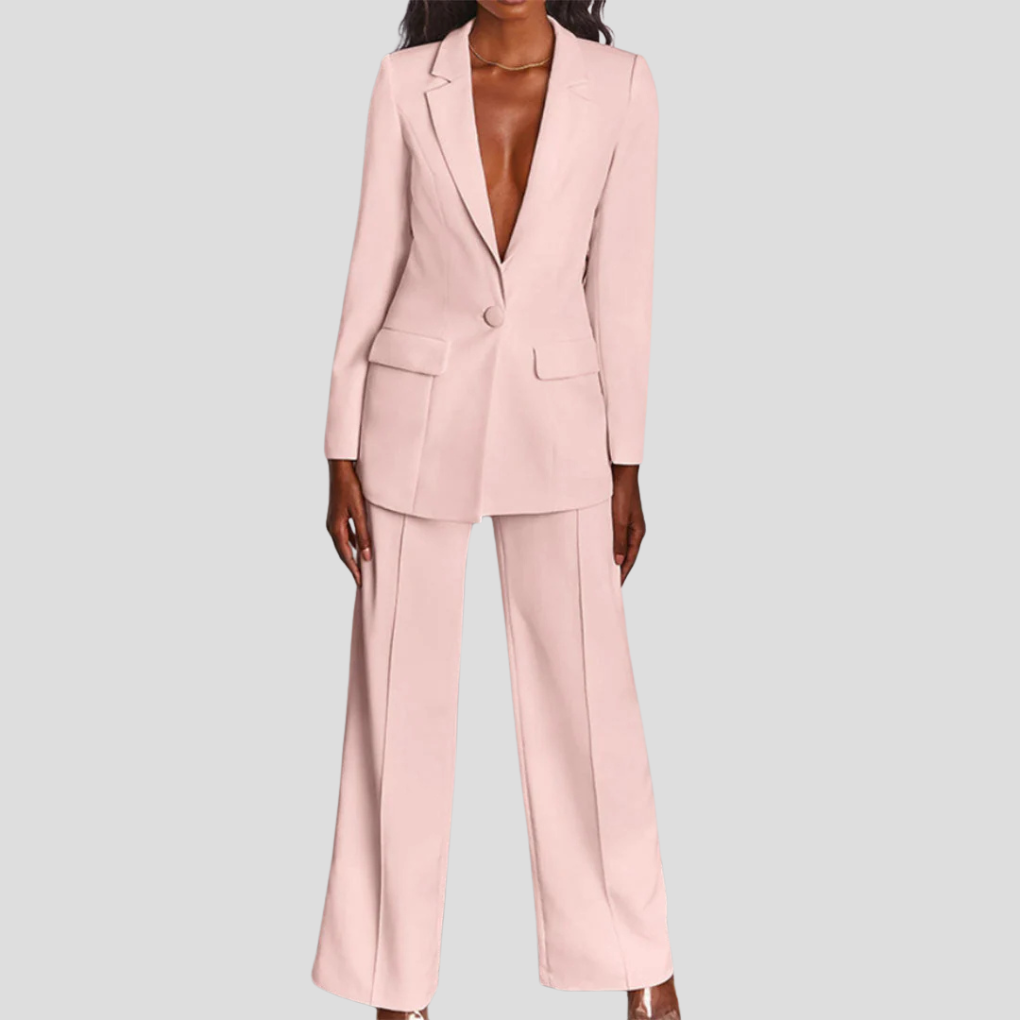 Conjunto de blazer y pantalón para mujer