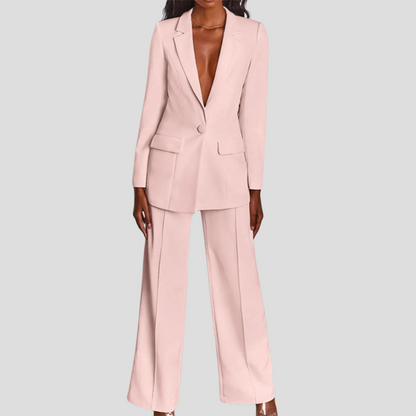 Conjunto de blazer y pantalón para mujer