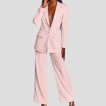 Conjunto de blazer y pantalón para mujer