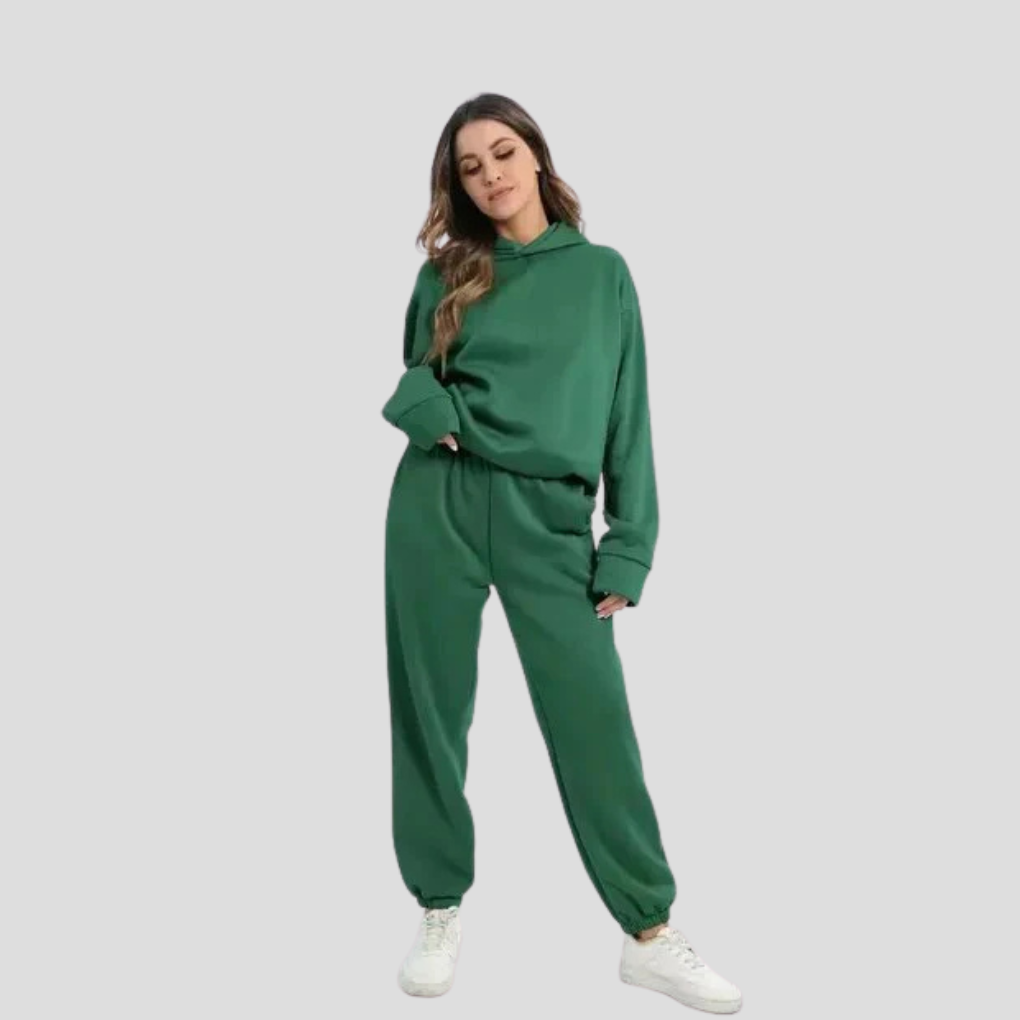 Conjunto de sudadera con capucha y pantalón de chándal para mujer