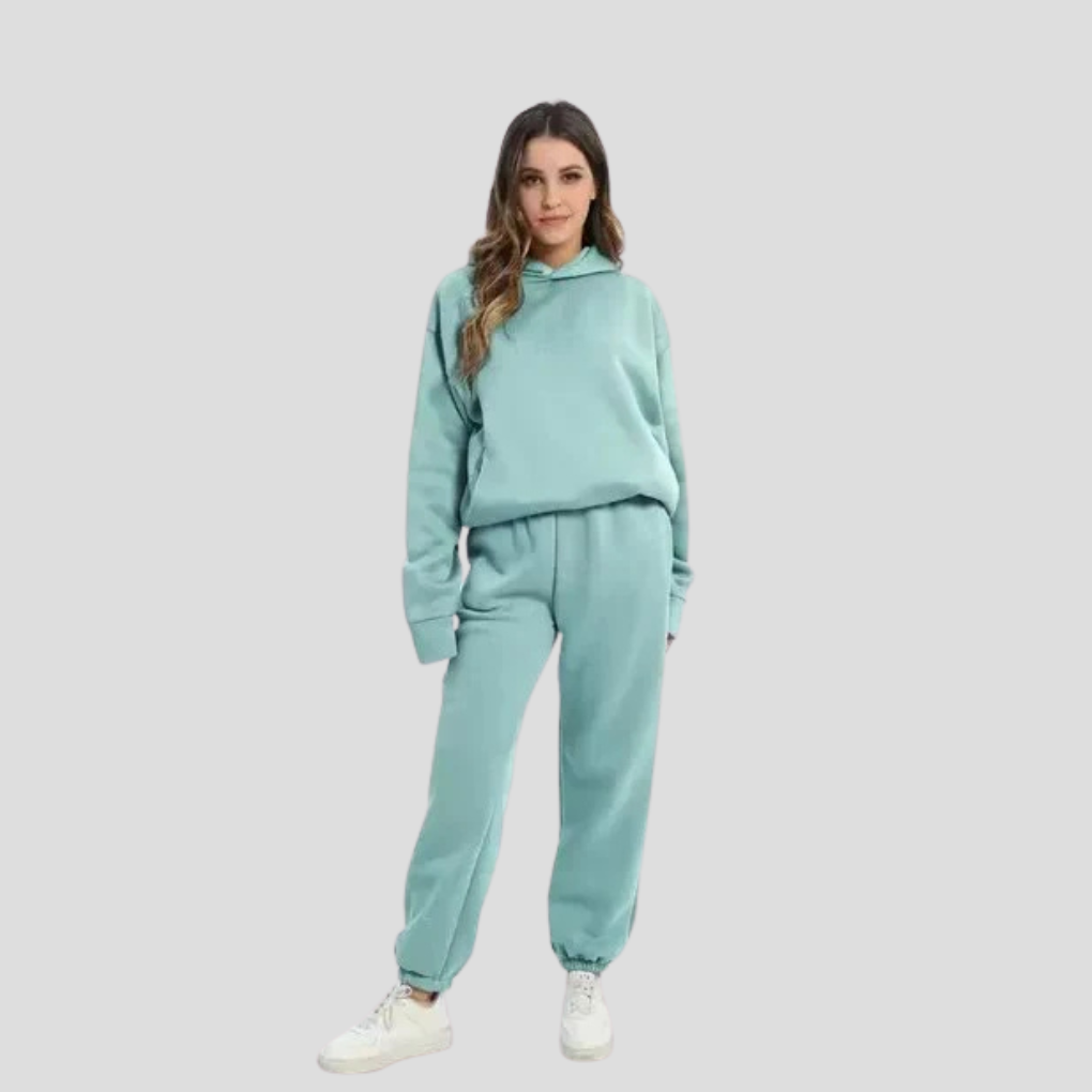 Conjunto de sudadera con capucha y pantalón de chándal para mujer