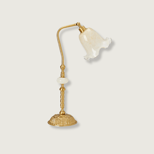 LumiFlor - Lámpara de Mesa en Bronce