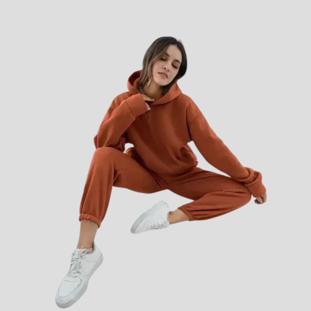 Conjunto de sudadera con capucha y pantalón de chándal para mujer