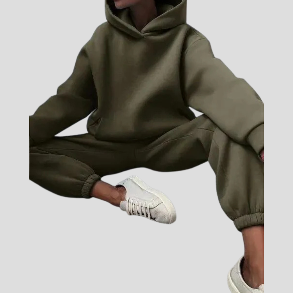 Conjunto de sudadera con capucha y pantalón de chándal para mujer