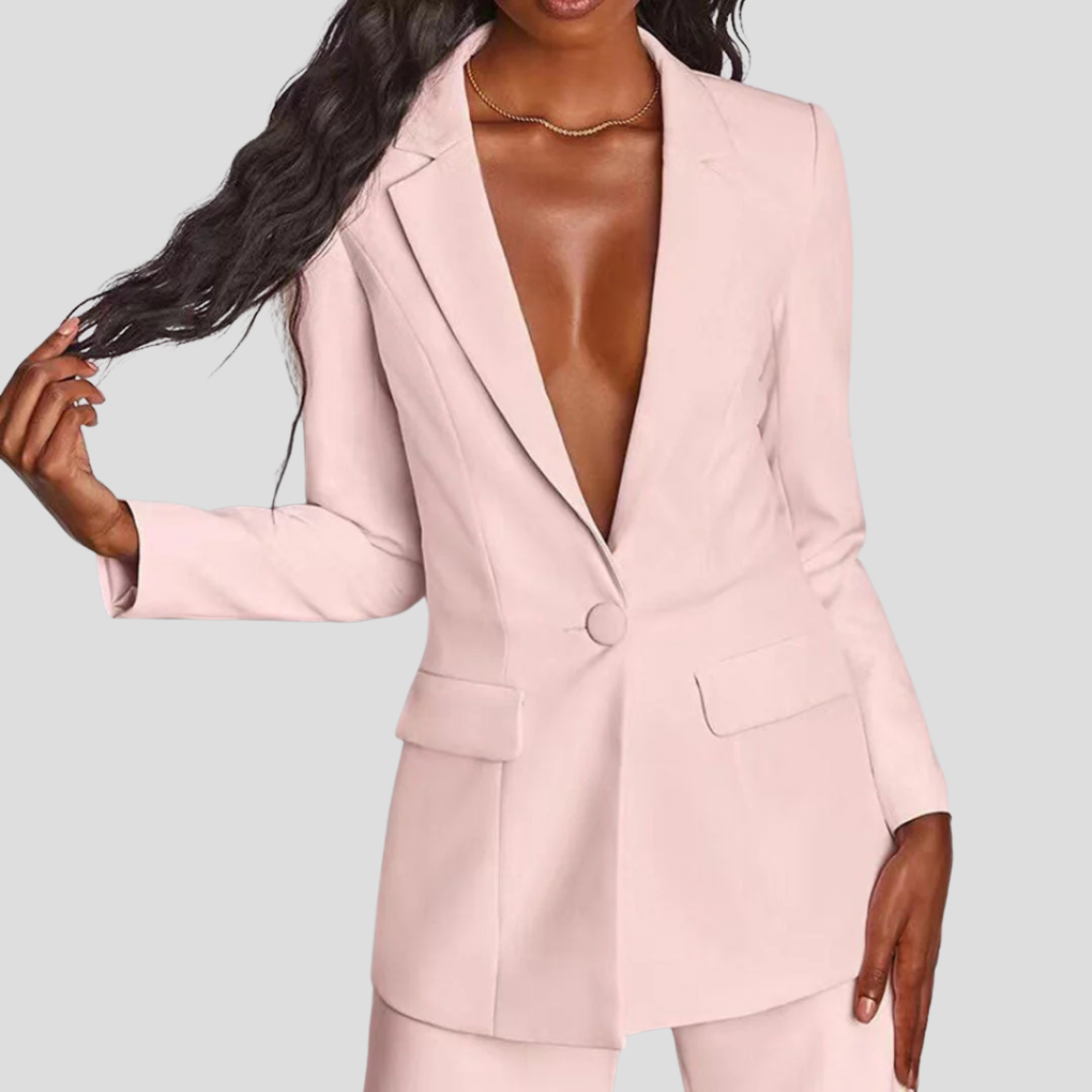Conjunto de blazer y pantalón para mujer