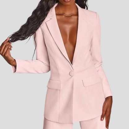 Conjunto de blazer y pantalón para mujer