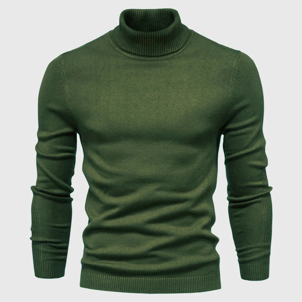 Suéter de Cuello Alto Lavable para Hombre – Estilo Práctico para Uso Diario