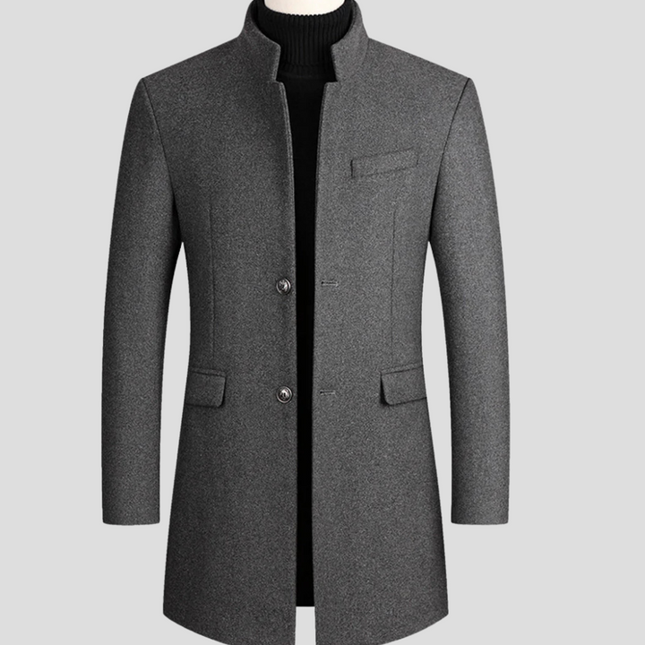 Abrigo Elegante de Mezcla de Lana para Hombres – Outerwear Clásico Refinado