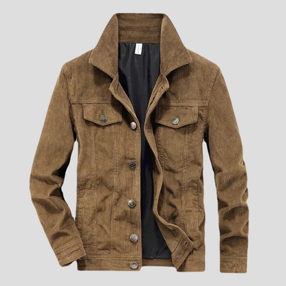 Chaqueta de pana para hombre: corte fino y estilo estilizado