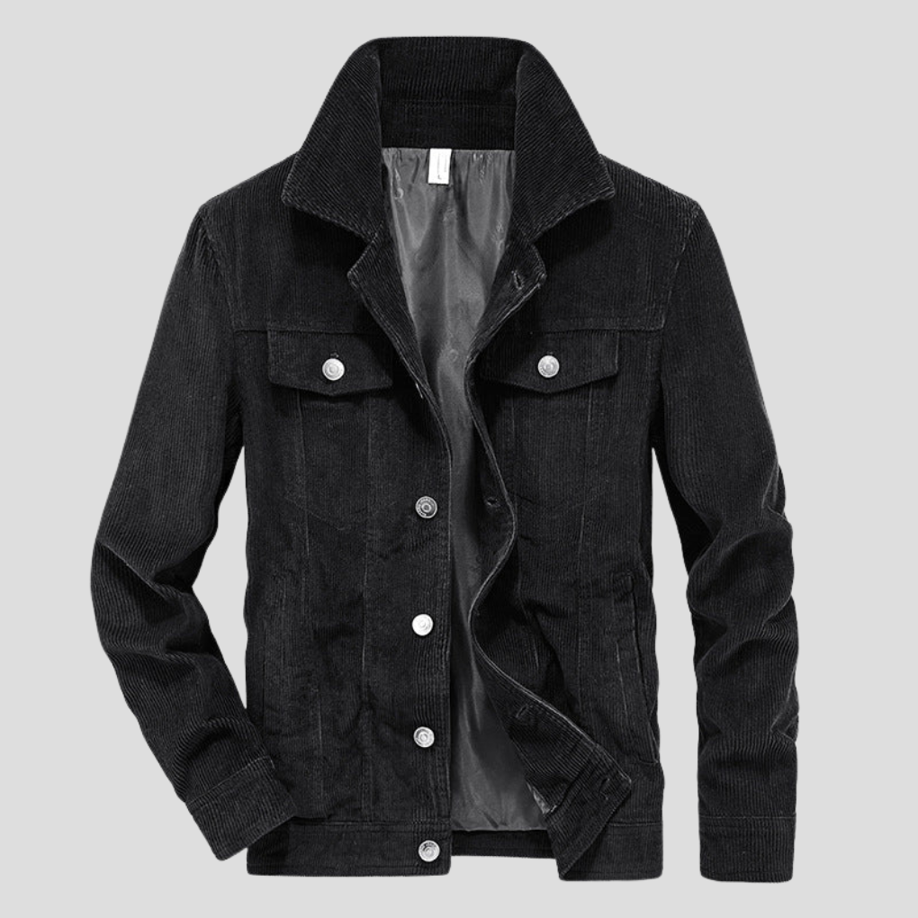 Chaqueta de pana para hombre: corte fino y estilo estilizado