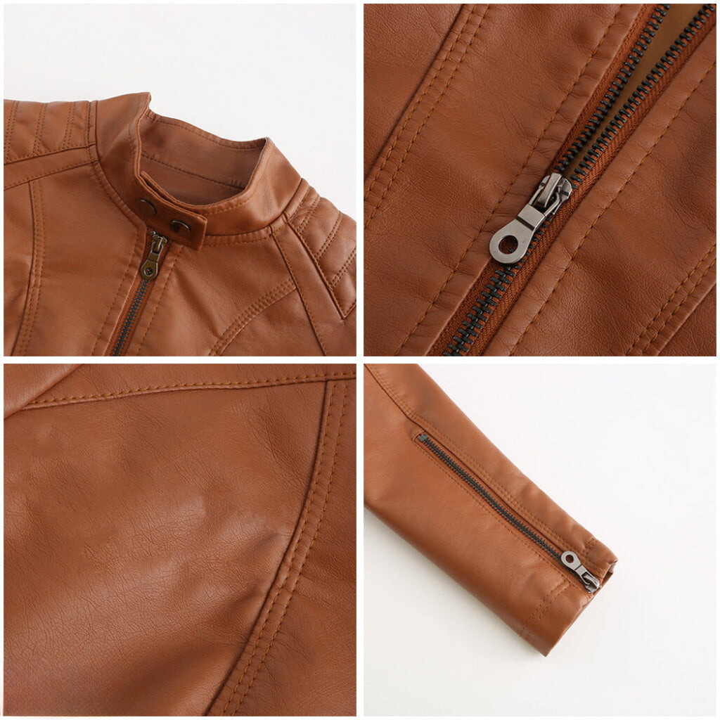 Chaqueta de cuero elegante y única