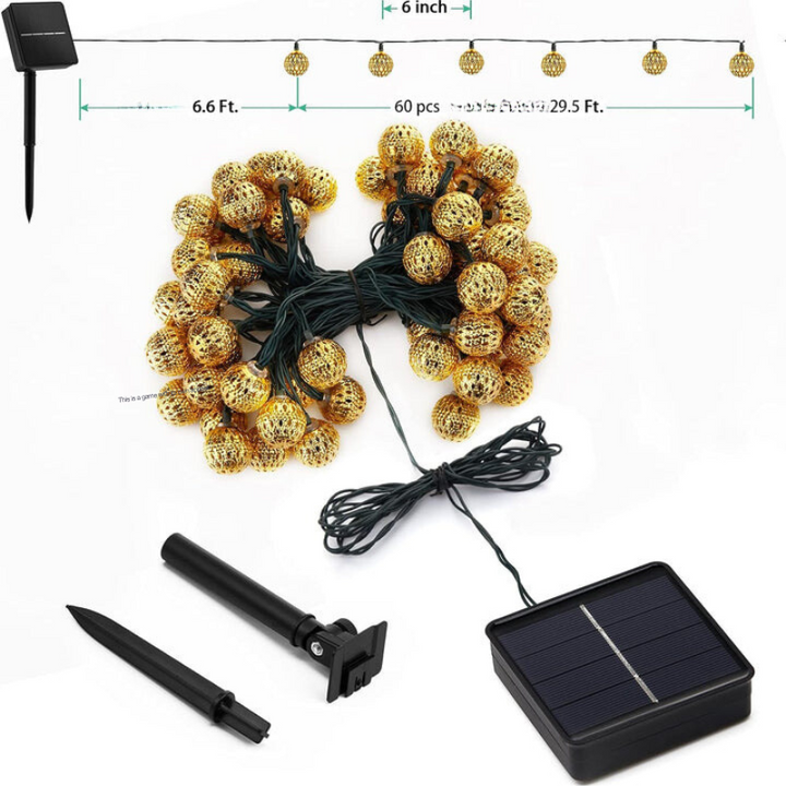 Roan – Guirnalda de luces solares de estilo marroquí resistente al agua
