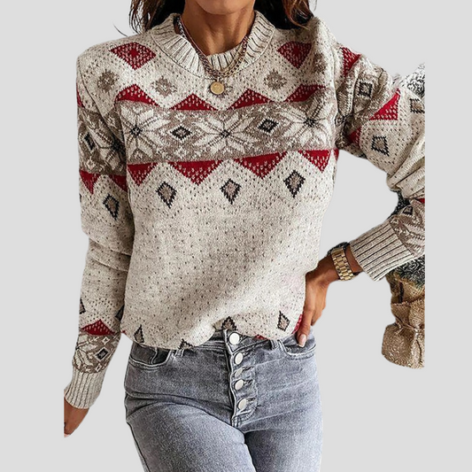 Suéter geométrico para mujer