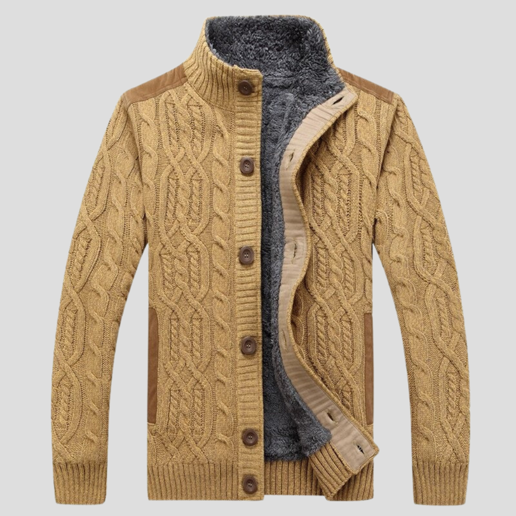 Cardigan Forrado de Peluche para Hombres