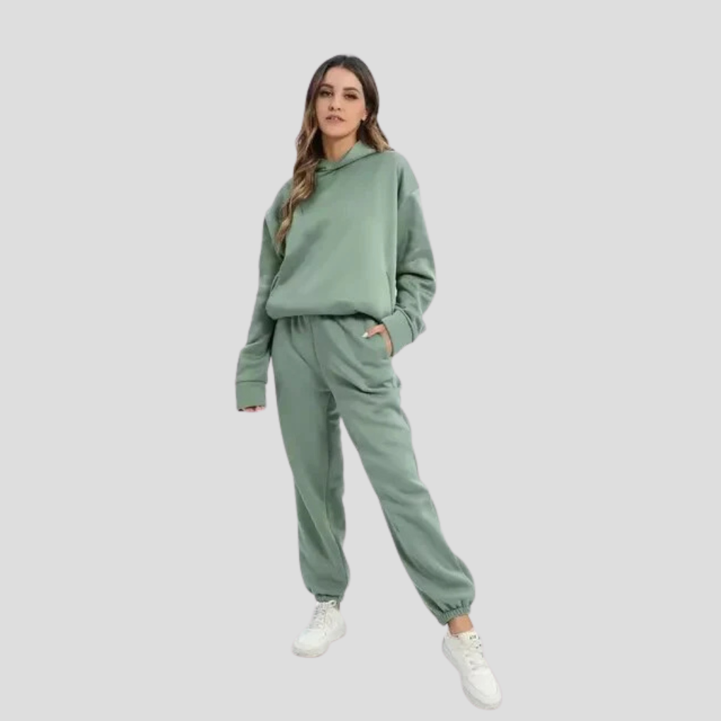 Conjunto de sudadera con capucha y pantalón de chándal para mujer