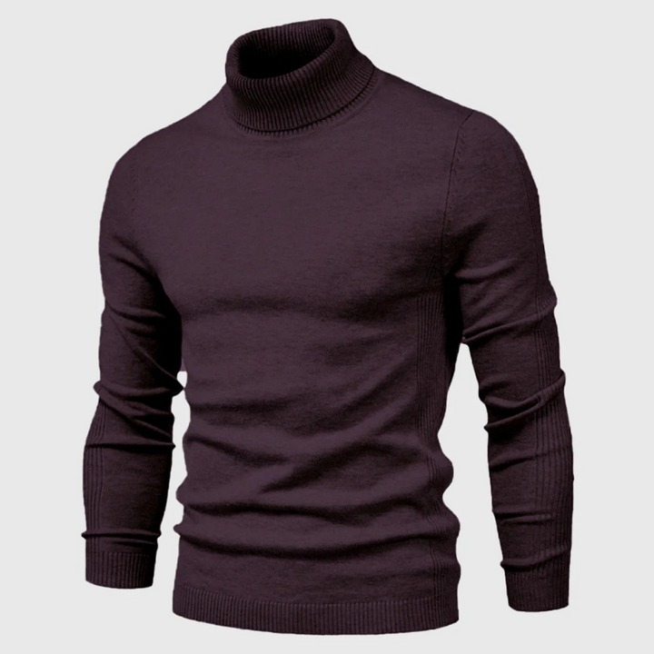 Suéter de Cuello Alto Lavable para Hombre – Estilo Práctico para Uso Diario