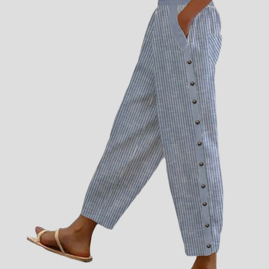 Pantalones sueltos a rayas