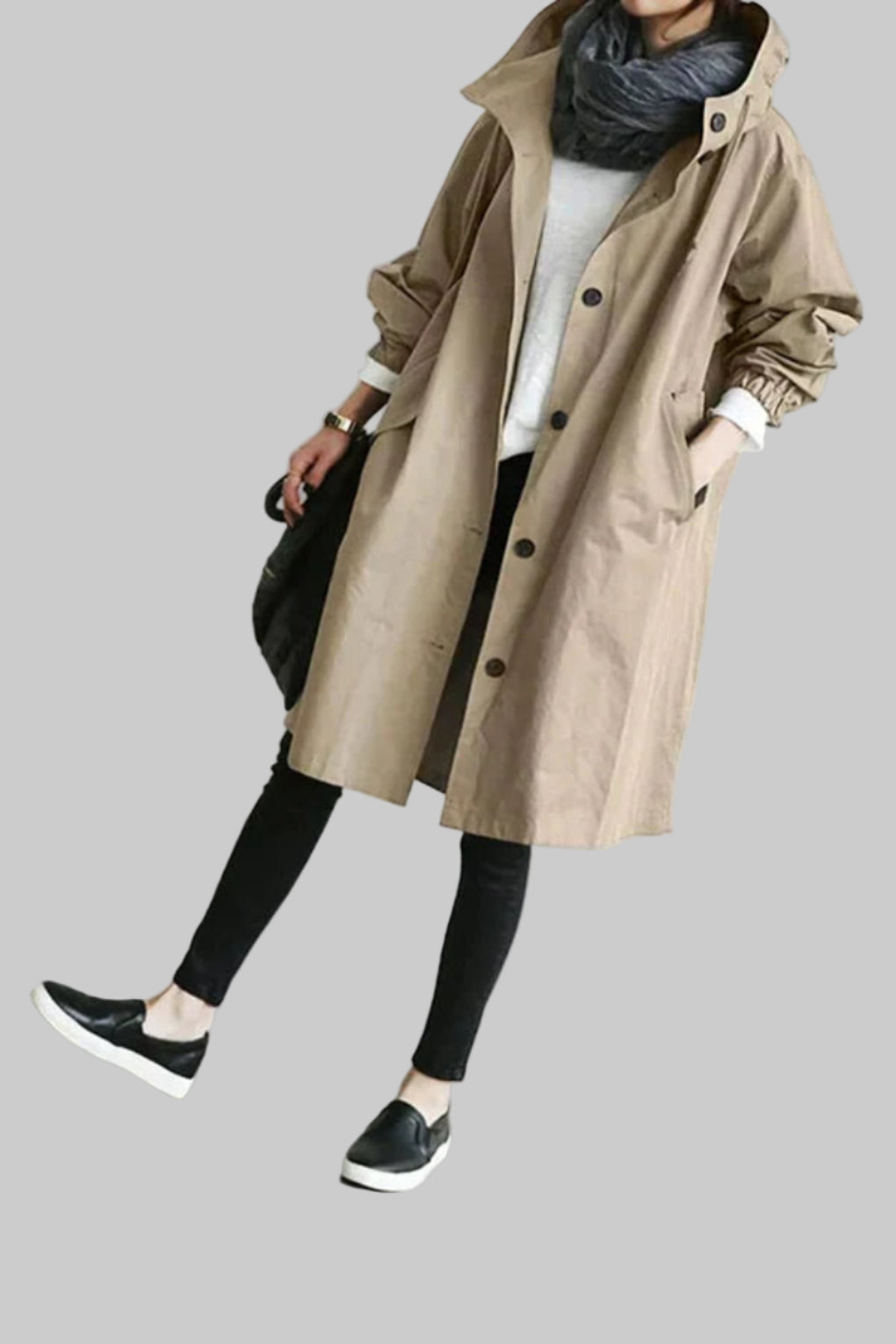 Impermeable de moda para mujer