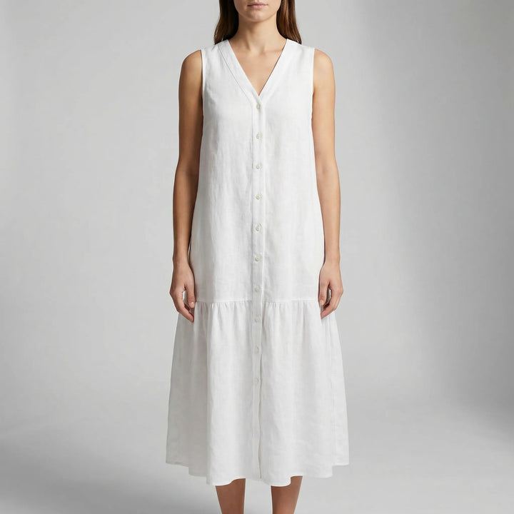 Velanthi - Vestido Midi Sin Mangas Con Cuello En V