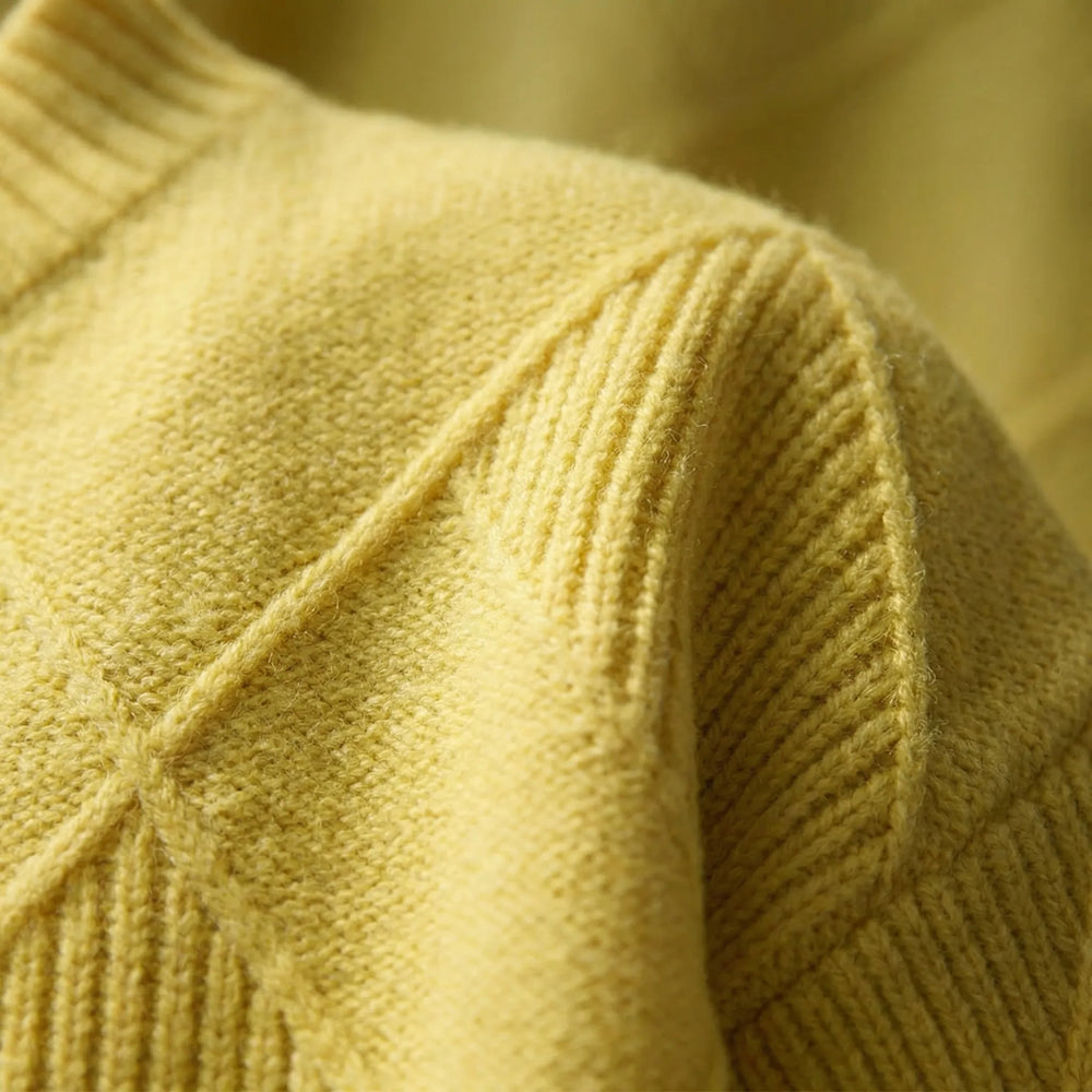 Veldrex - Jersey de cuello alto con punto de rombos