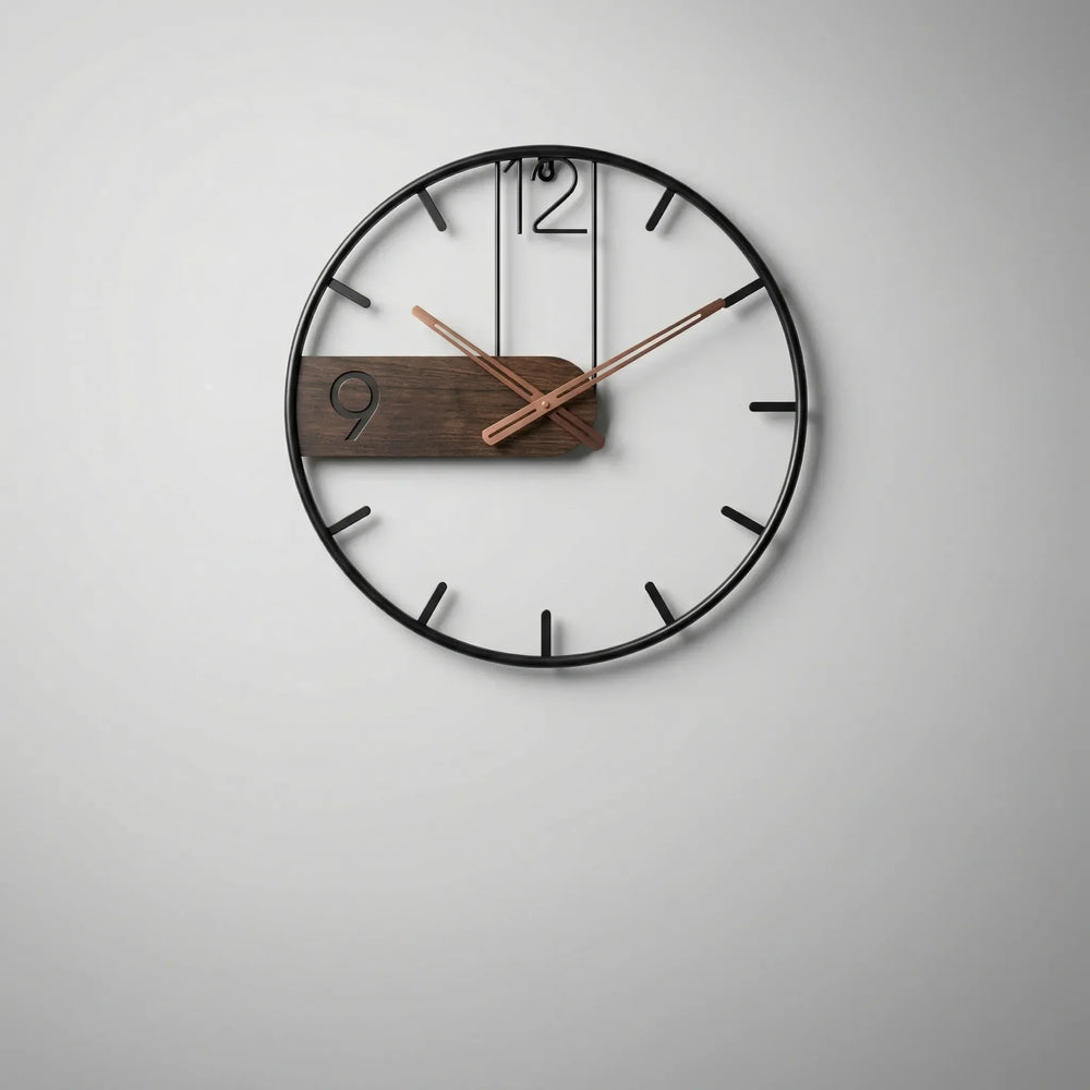 Velorind - Reloj de pared moderno redondo de esfera abierta