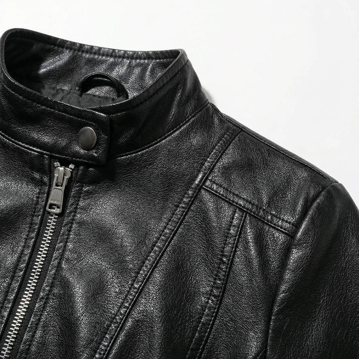Velourex - Chaqueta estructurada estilo motociclista para mujer