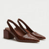 Sandalía Slingback de Tacón Medio con Punta Afilada