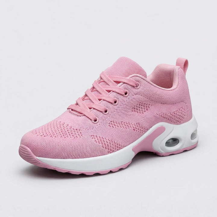 Velvrun - Zapatillas deportivas con cordones y amortiguación de aire para mujer