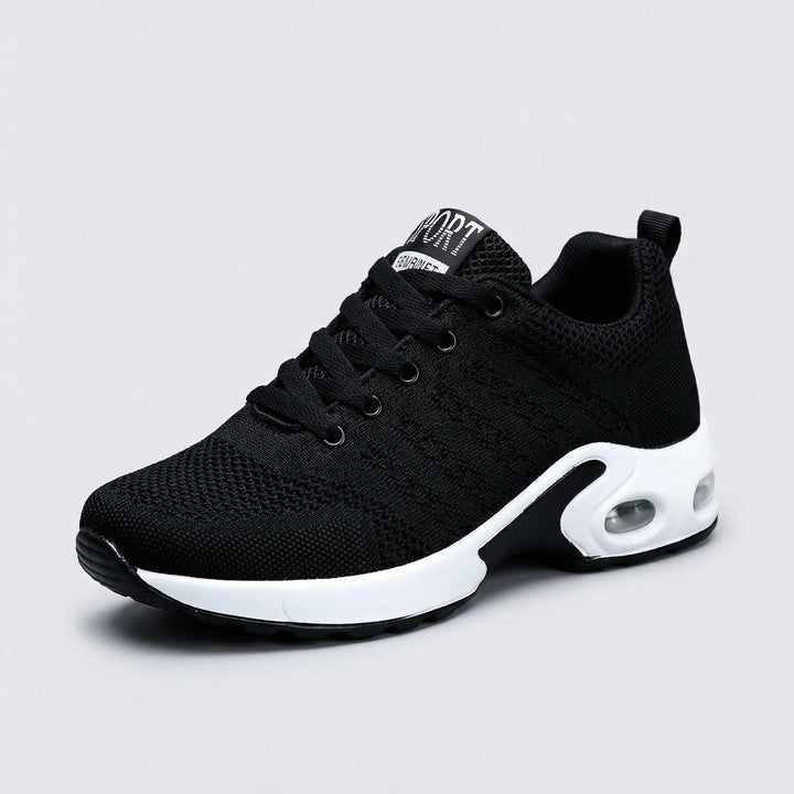 Velvrun - Zapatillas deportivas con cordones y amortiguación de aire para mujer