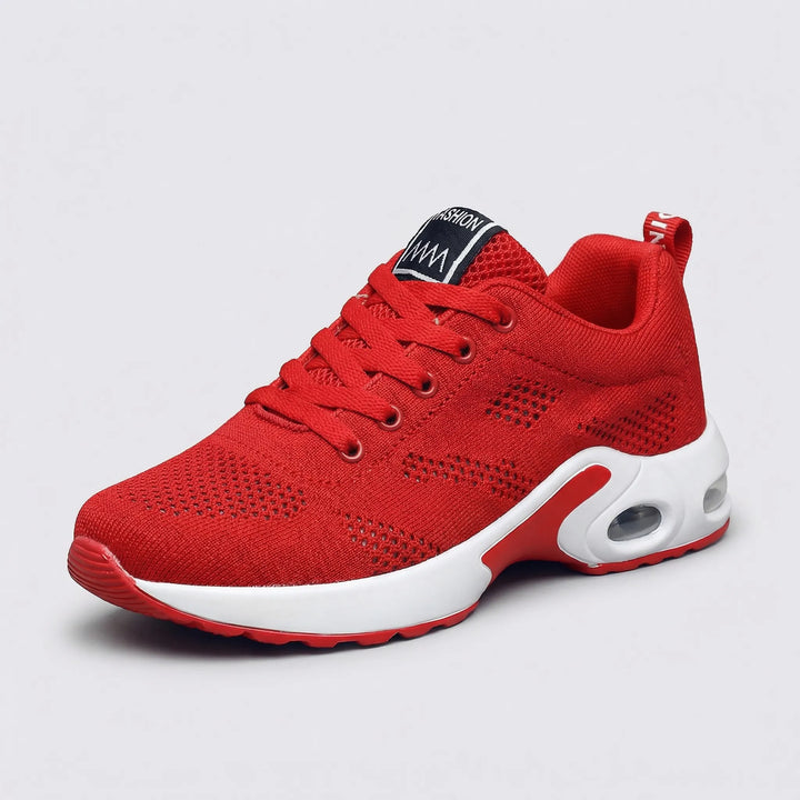 Velvrun - Zapatillas deportivas con cordones y amortiguación de aire para mujer