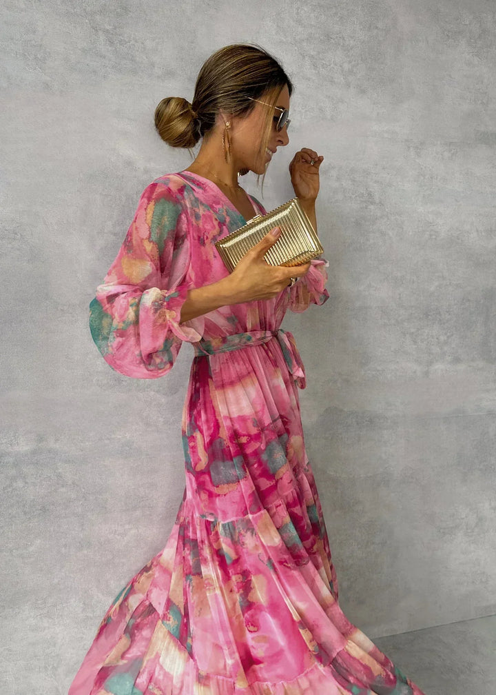 Vestido de verano de manga larga para mujer