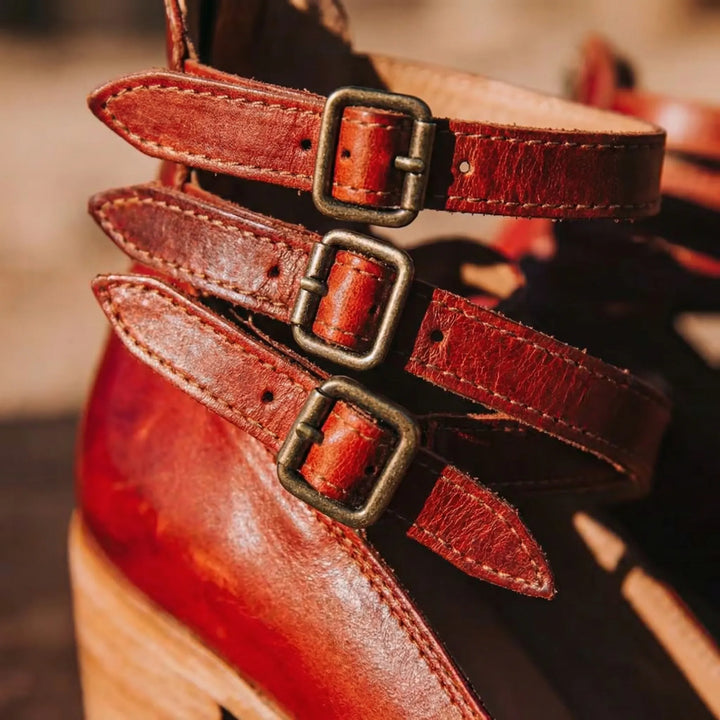Vintrella - Zapatos de tacón grueso de inspiración vintage
