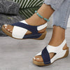 Sandalias de Plataforma con Cuña de Bloque de Color para Mujeres